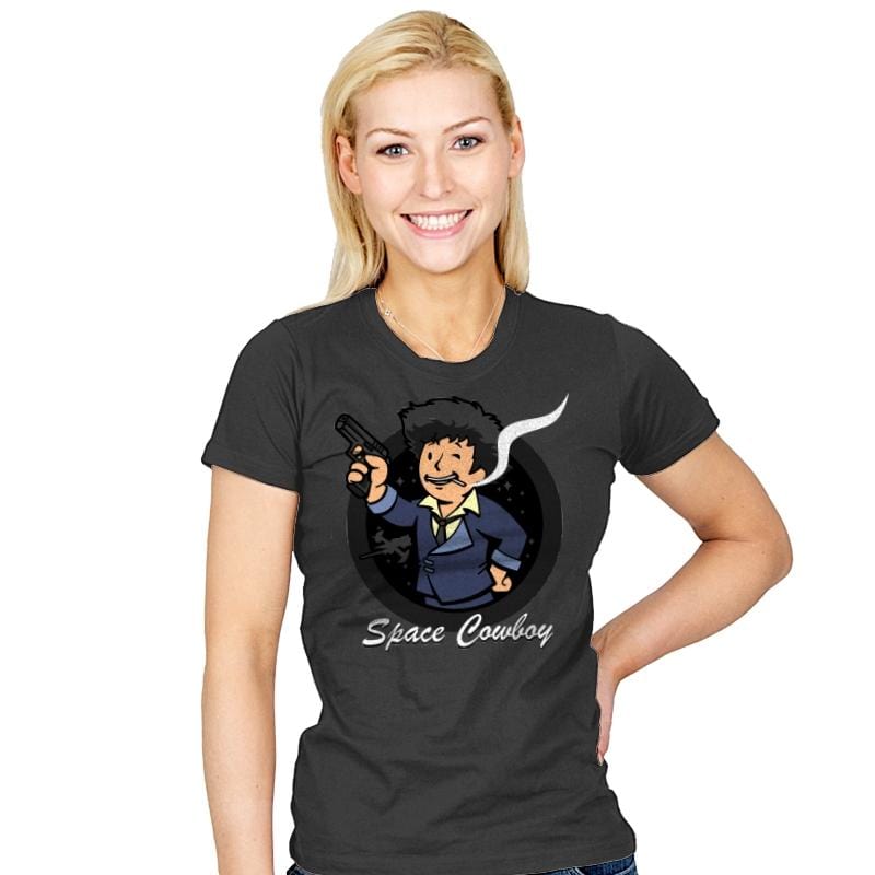 Space Cowboy - Womens T-Shirts RIPT Apparel Small / Charcoal
