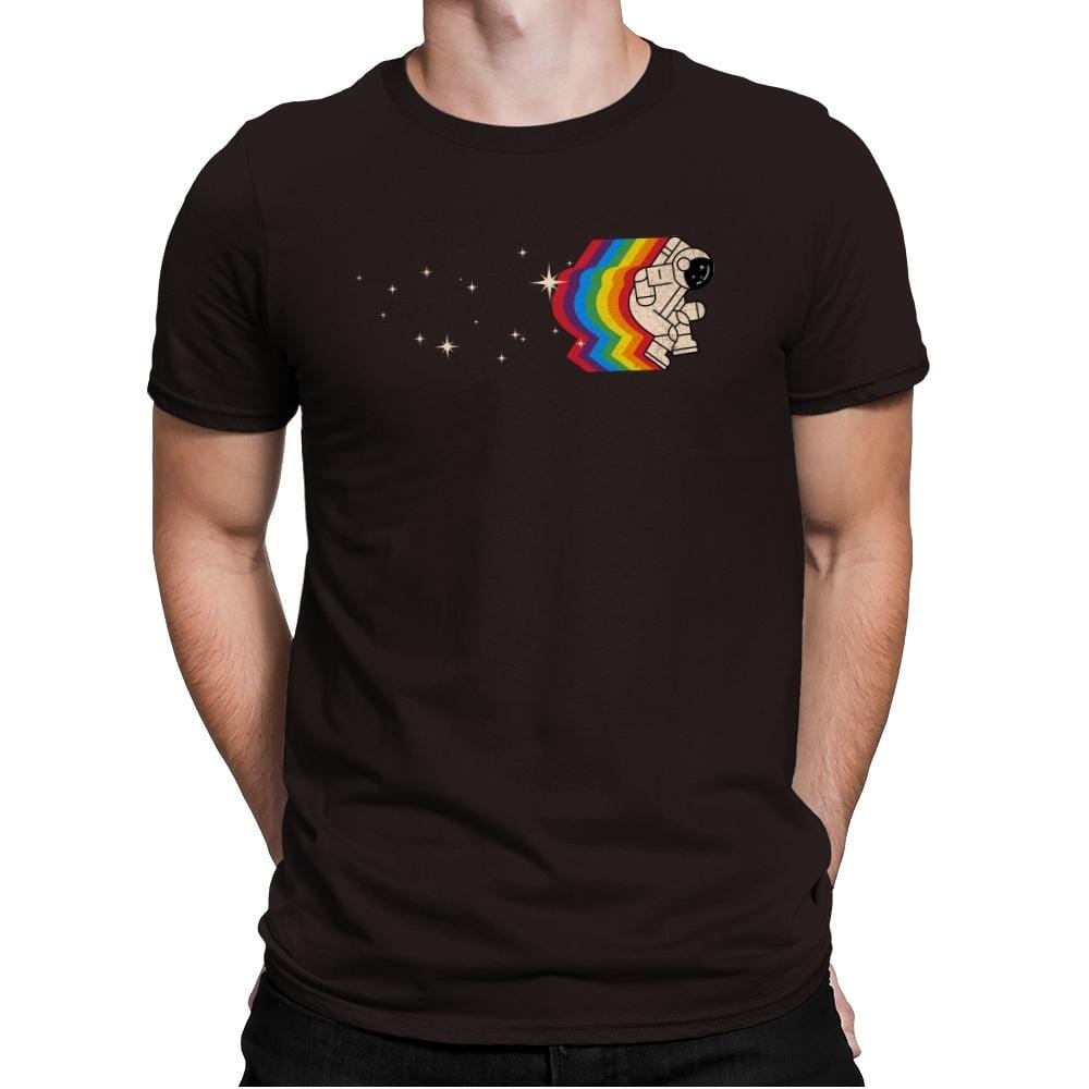 Space Dance - Mens Premium T-Shirts RIPT Apparel Small / Dark Chocolate