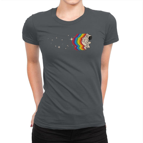 Space Dance - Womens Premium T-Shirts RIPT Apparel Small / Heavy Metal