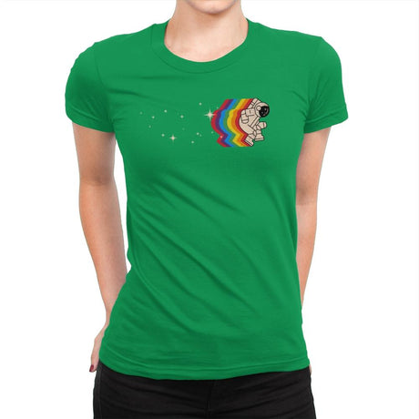 Space Dance - Womens Premium T-Shirts RIPT Apparel Small / Kelly Green
