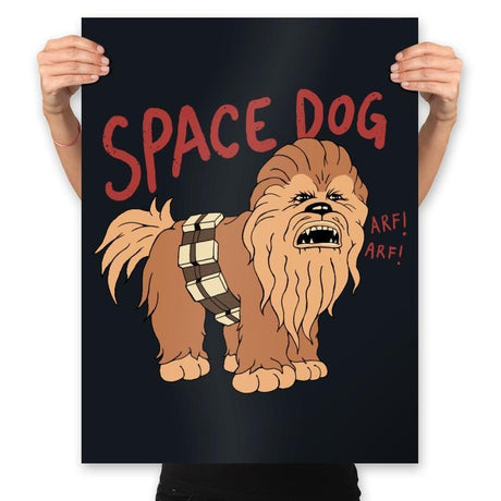 Space Dog - Prints Posters RIPT Apparel 18x24 / Black