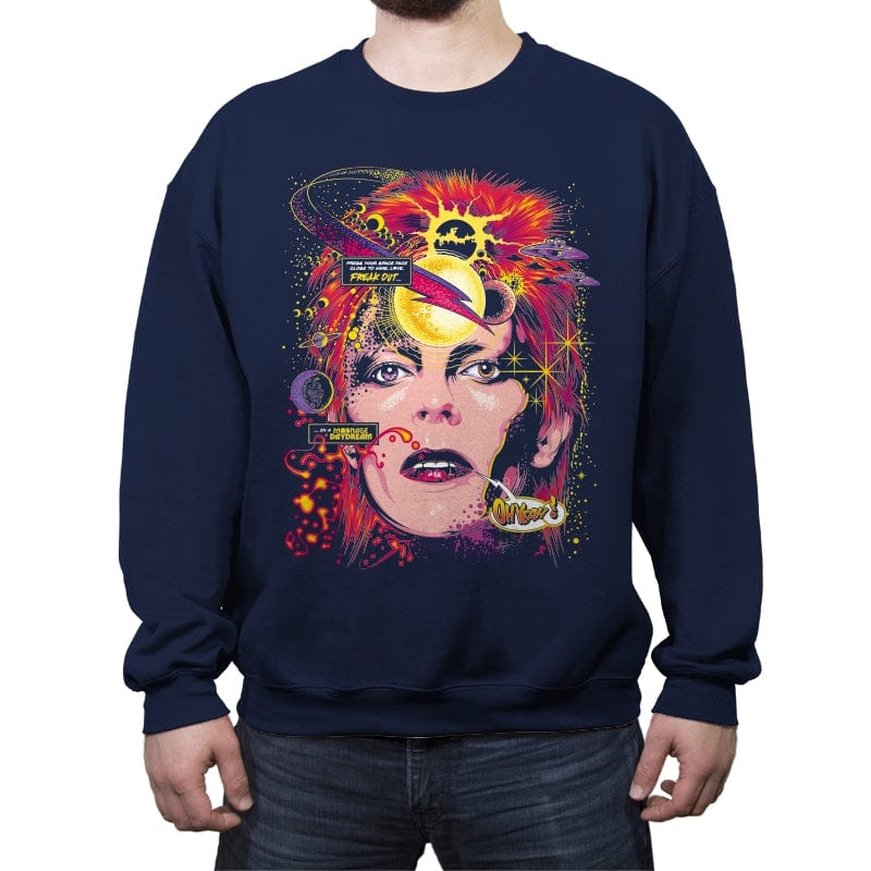 Space Face - Crew Neck Sweatshirt Crew Neck Sweatshirt RIPT Apparel Small / Navy