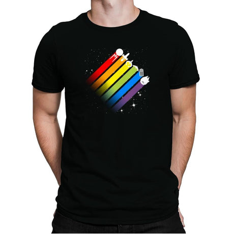 Space for Everyone - Pride - Mens Premium T-Shirts RIPT Apparel Small / Black