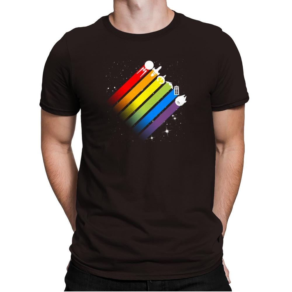 Space for Everyone - Pride - Mens Premium T-Shirts RIPT Apparel Small / Dark Chocolate
