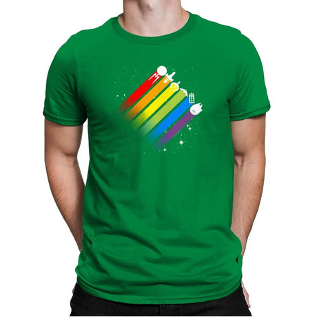 Space for Everyone - Pride - Mens Premium T-Shirts RIPT Apparel Small / Kelly Green