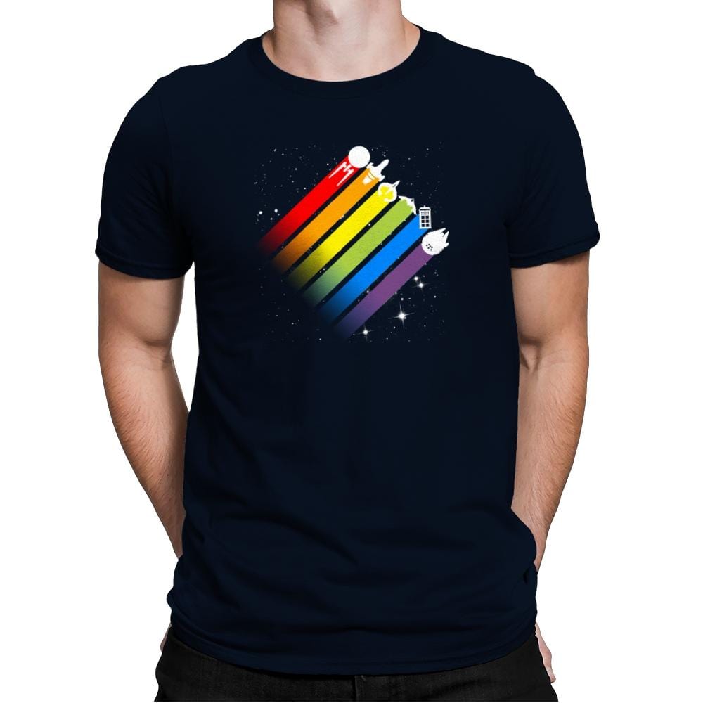 Space for Everyone - Pride - Mens Premium T-Shirts RIPT Apparel Small / Midnight Navy