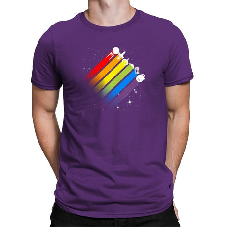Space for Everyone - Pride - Mens Premium T-Shirts RIPT Apparel Small / Purple Rush