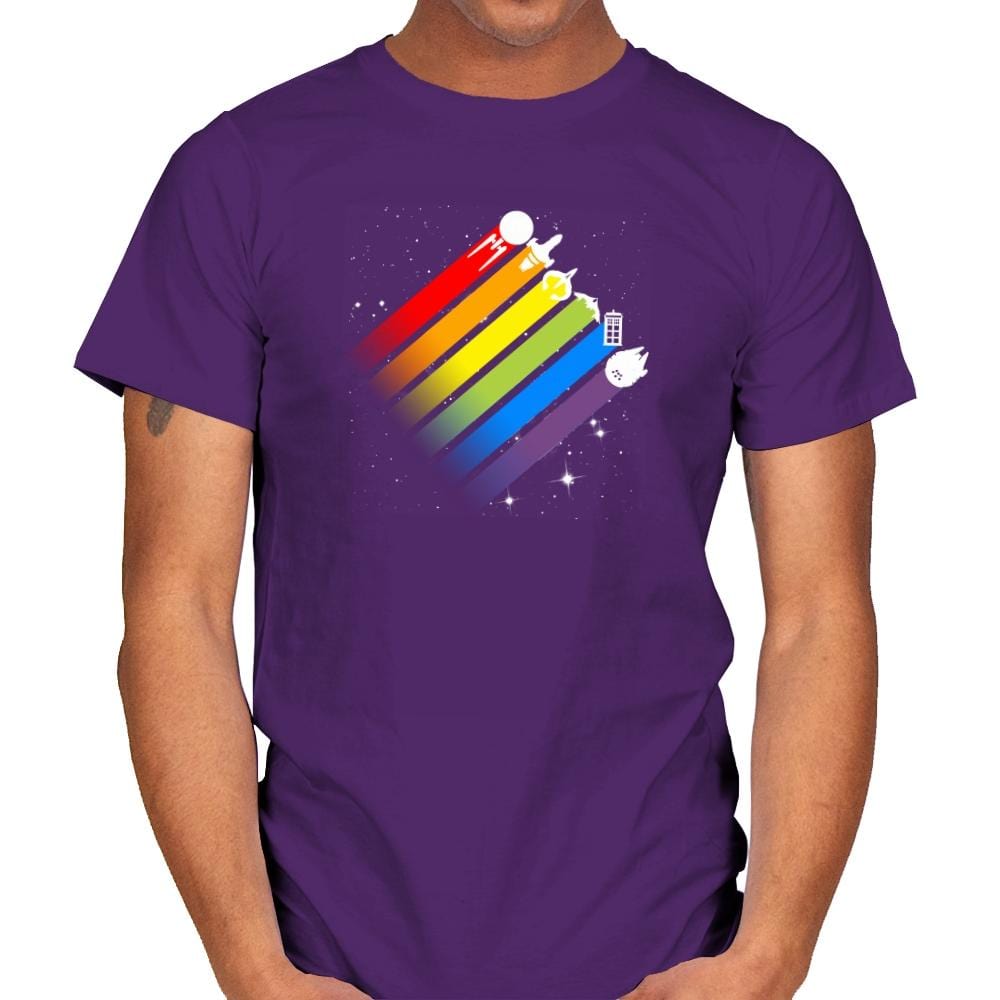 Space for Everyone - Pride - Mens T-Shirts RIPT Apparel Small / Purple