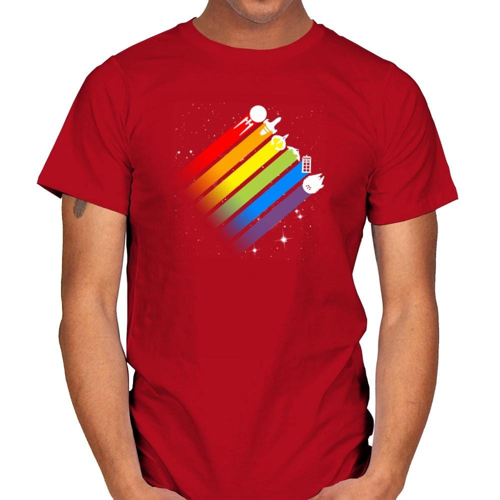 Space for Everyone - Pride - Mens T-Shirts RIPT Apparel Small / Red