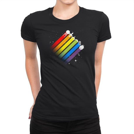 Space for Everyone - Pride - Womens Premium T-Shirts RIPT Apparel Small / Black