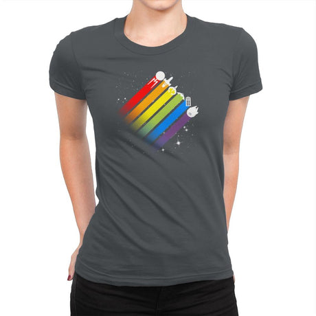 Space for Everyone - Pride - Womens Premium T-Shirts RIPT Apparel Small / Heavy Metal