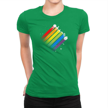 Space for Everyone - Pride - Womens Premium T-Shirts RIPT Apparel Small / Kelly Green