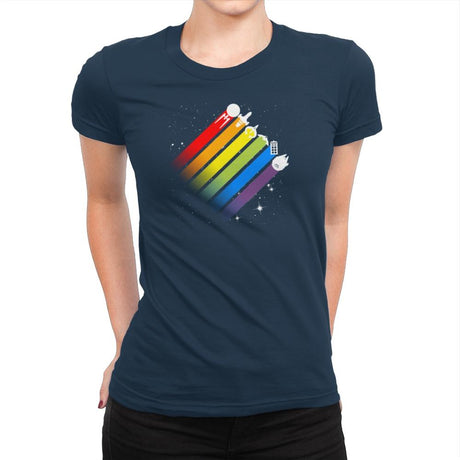 Space for Everyone - Pride - Womens Premium T-Shirts RIPT Apparel Small / Midnight Navy