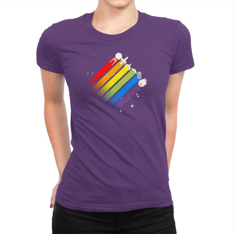 Space for Everyone - Pride - Womens Premium T-Shirts RIPT Apparel Small / Purple Rush