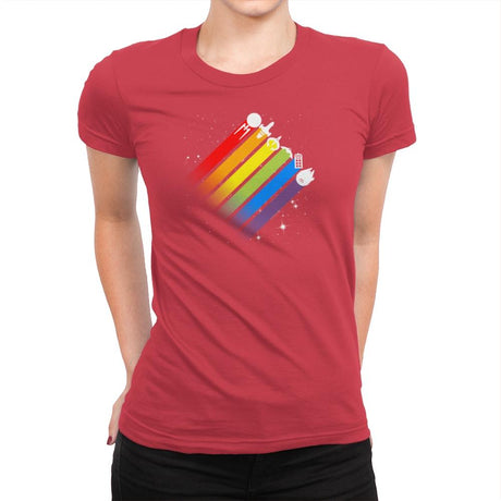 Space for Everyone - Pride - Womens Premium T-Shirts RIPT Apparel Small / Red