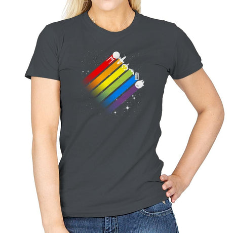 Space for Everyone - Pride - Womens T-Shirts RIPT Apparel Small / Charcoal