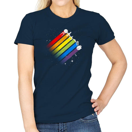 Space for Everyone - Pride - Womens T-Shirts RIPT Apparel Small / Navy