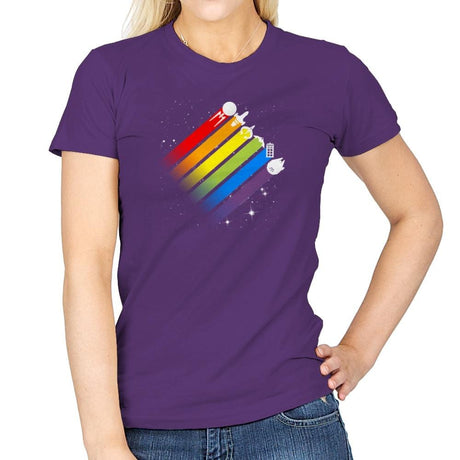 Space for Everyone - Pride - Womens T-Shirts RIPT Apparel Small / Purple