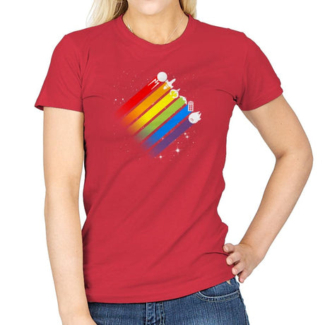 Space for Everyone - Pride - Womens T-Shirts RIPT Apparel Small / Red