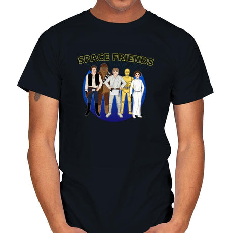 Space Friends - Mens T-Shirts RIPT Apparel Small / Black