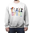 Space Girls - Crew Neck Sweatshirt Crew Neck Sweatshirt RIPT Apparel Small / White