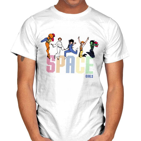 Space Girls - Mens T-Shirts RIPT Apparel Small / White