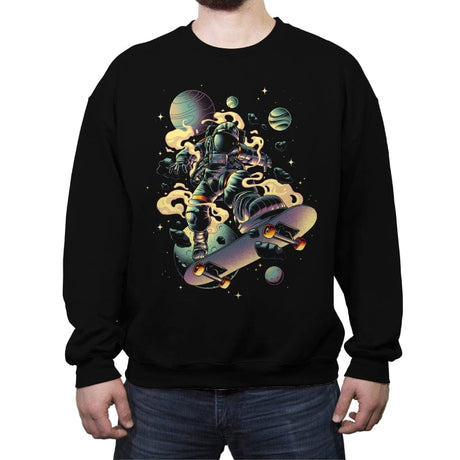 Space Grind - Crew Neck Sweatshirt Crew Neck Sweatshirt RIPT Apparel Small / Black