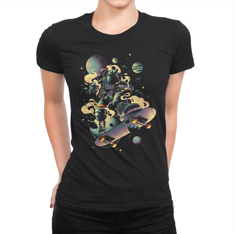 Space Grind - Womens Premium T-Shirts RIPT Apparel Small / Black