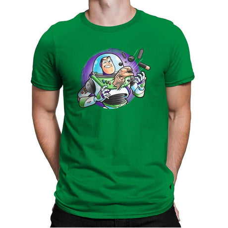 Space Guardian - Mens Premium T-Shirts RIPT Apparel Small / Kelly Green