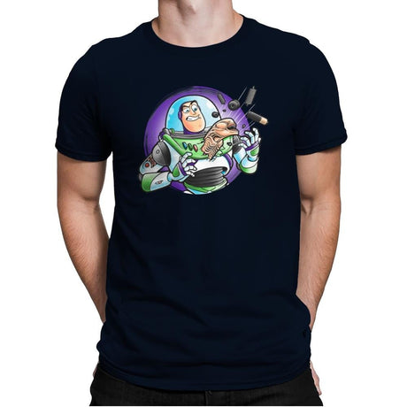 Space Guardian - Mens Premium T-Shirts RIPT Apparel Small / Navy