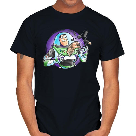 Space Guardian - Mens T-Shirts RIPT Apparel Small / Black