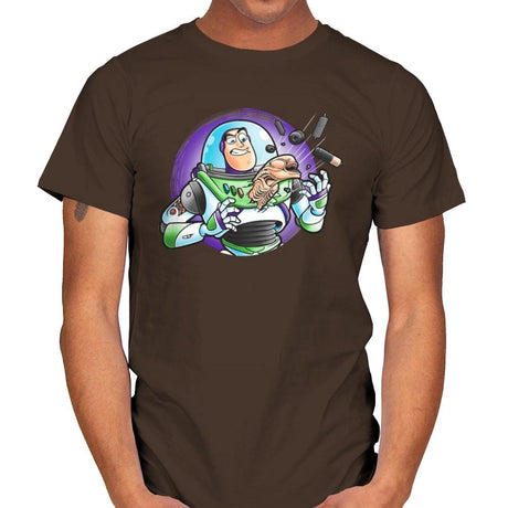 Space Guardian - Mens T-Shirts RIPT Apparel Small / Dark Chocolate