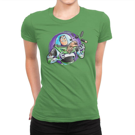 Space Guardian - Womens Premium T-Shirts RIPT Apparel Small / Kelly Green