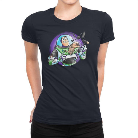 Space Guardian - Womens Premium T-Shirts RIPT Apparel Small / Navy