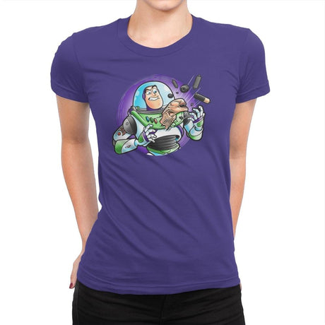 Space Guardian - Womens Premium T-Shirts RIPT Apparel Small / Purple Rush