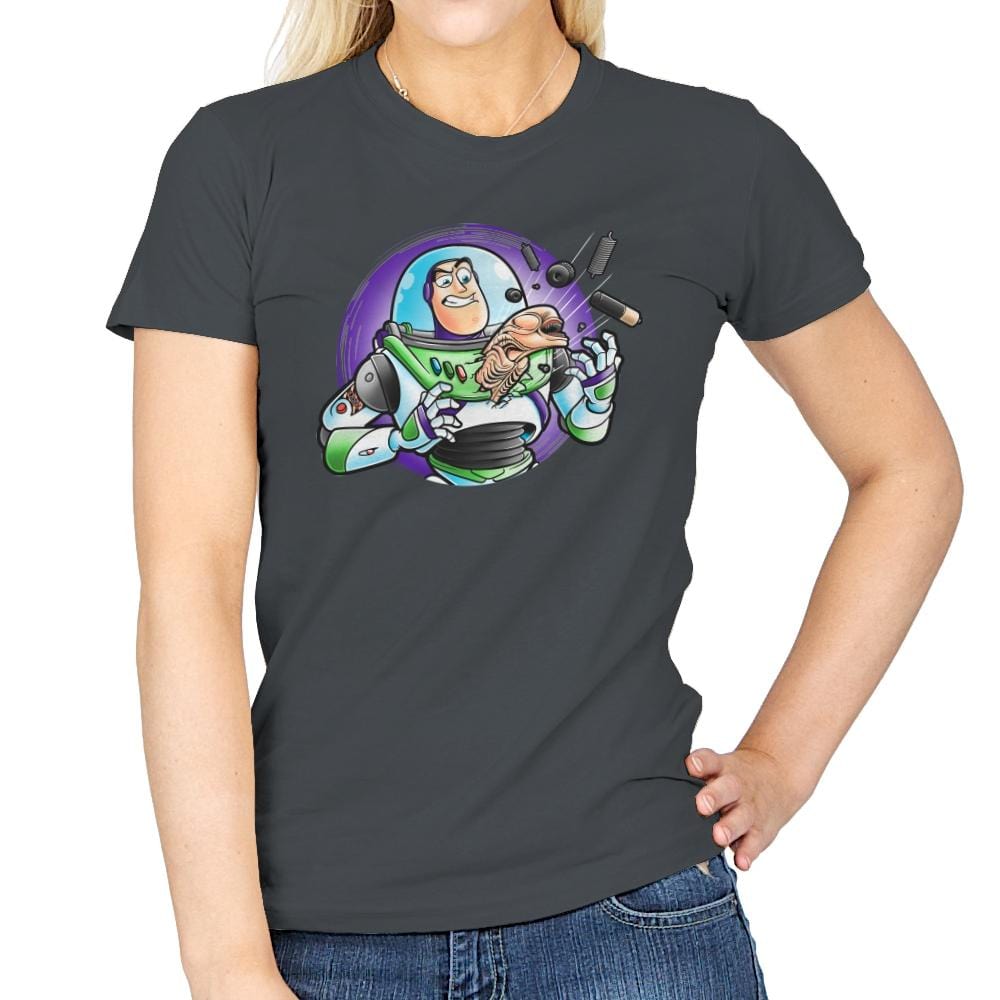 Space Guardian - Womens T-Shirts RIPT Apparel Small / Charcoal