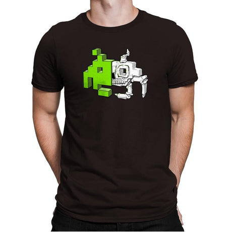 Space Invader Anatomy Exclusive - Mens Premium T-Shirts RIPT Apparel Small / Dark Chocolate