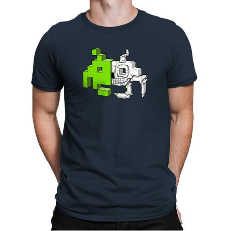 Space Invader Anatomy Exclusive - Mens Premium T-Shirts RIPT Apparel Small / Indigo