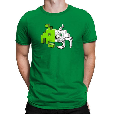 Space Invader Anatomy Exclusive - Mens Premium T-Shirts RIPT Apparel Small / Kelly Green