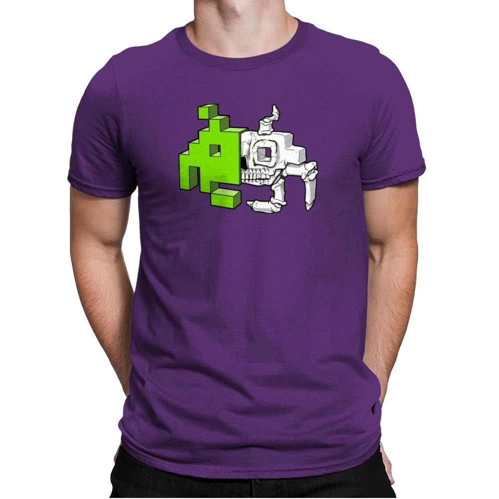 Space Invader Anatomy Exclusive - Mens Premium T-Shirts RIPT Apparel Small / Purple Rush