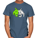 Space Invader Anatomy Exclusive - Mens T-Shirts RIPT Apparel Small / Indigo Blue