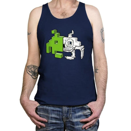 Space Invader Anatomy Exclusive - Tanktop Tanktop RIPT Apparel X-Small / Navy