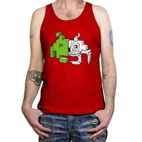 Space Invader Anatomy Exclusive - Tanktop Tanktop RIPT Apparel X-Small / Red