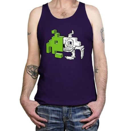 Space Invader Anatomy Exclusive - Tanktop Tanktop RIPT Apparel X-Small / Team Purple