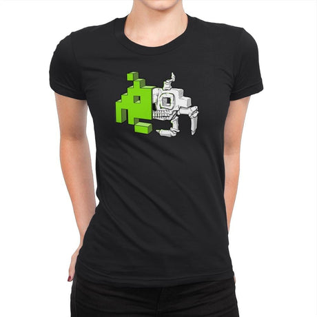 Space Invader Anatomy Exclusive - Womens Premium T-Shirts RIPT Apparel Small / Black