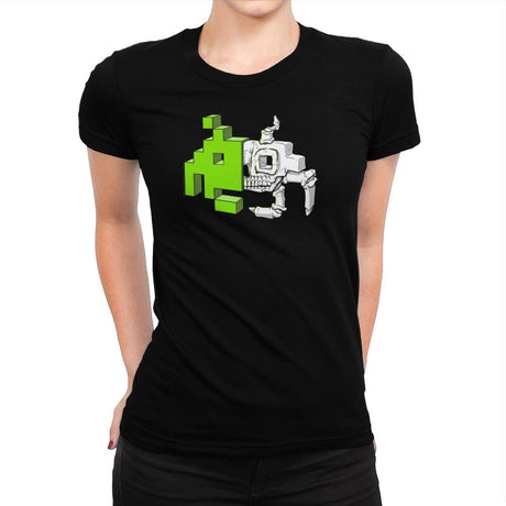 Space Invader Anatomy Exclusive - Womens Premium T-Shirts RIPT Apparel Small / Indigo
