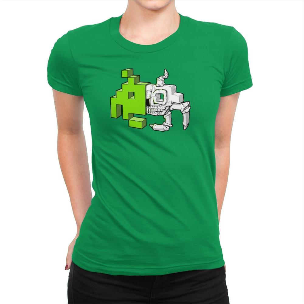 Space Invader Anatomy Exclusive - Womens Premium T-Shirts RIPT Apparel Small / Kelly Green