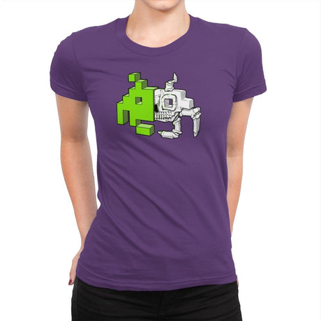 Space Invader Anatomy Exclusive - Womens Premium T-Shirts RIPT Apparel Small / Purple Rush