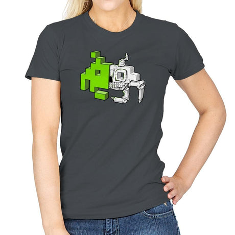 Space Invader Anatomy Exclusive - Womens T-Shirts RIPT Apparel Small / Charcoal