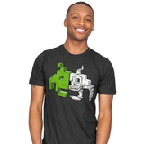 Space Invader Anatomy - Mens T-Shirts RIPT Apparel Small / Charcoal